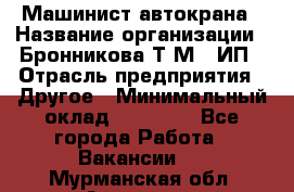 Машинист автокрана › Название организации ­ Бронникова Т.М., ИП › Отрасль предприятия ­ Другое › Минимальный оклад ­ 40 000 - Все города Работа » Вакансии   . Мурманская обл.,Апатиты г.